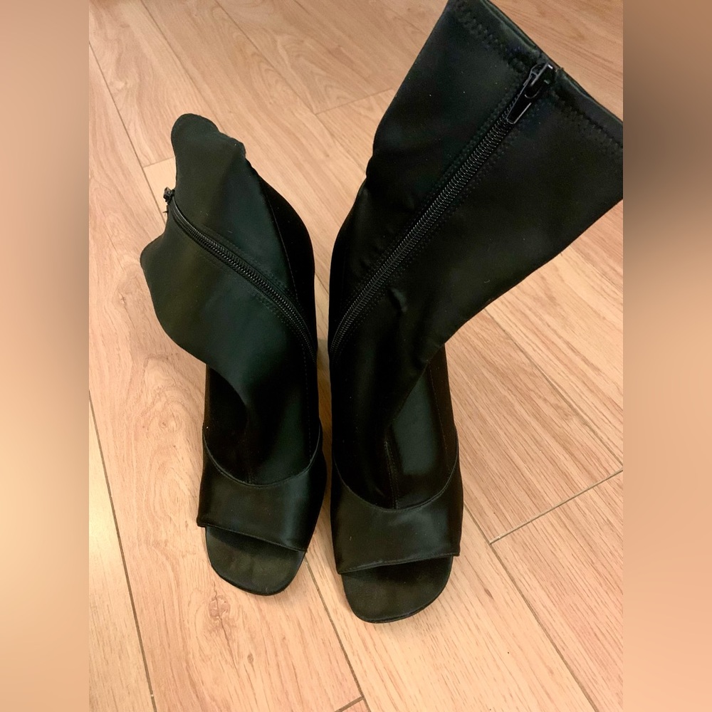 Steve Madden Fabric Open Toe Heel Boot, 9 - image 2